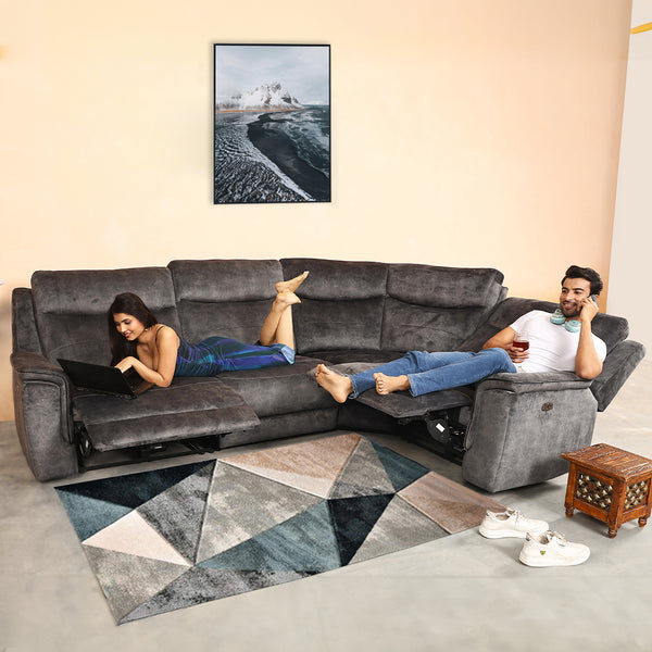 Sectional Curve Recliner Sofa – Royal TV Set