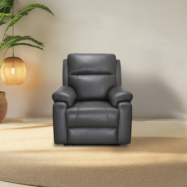 Single Seater Premium Half Leather Living Room Recliner Sofa Set – Omega